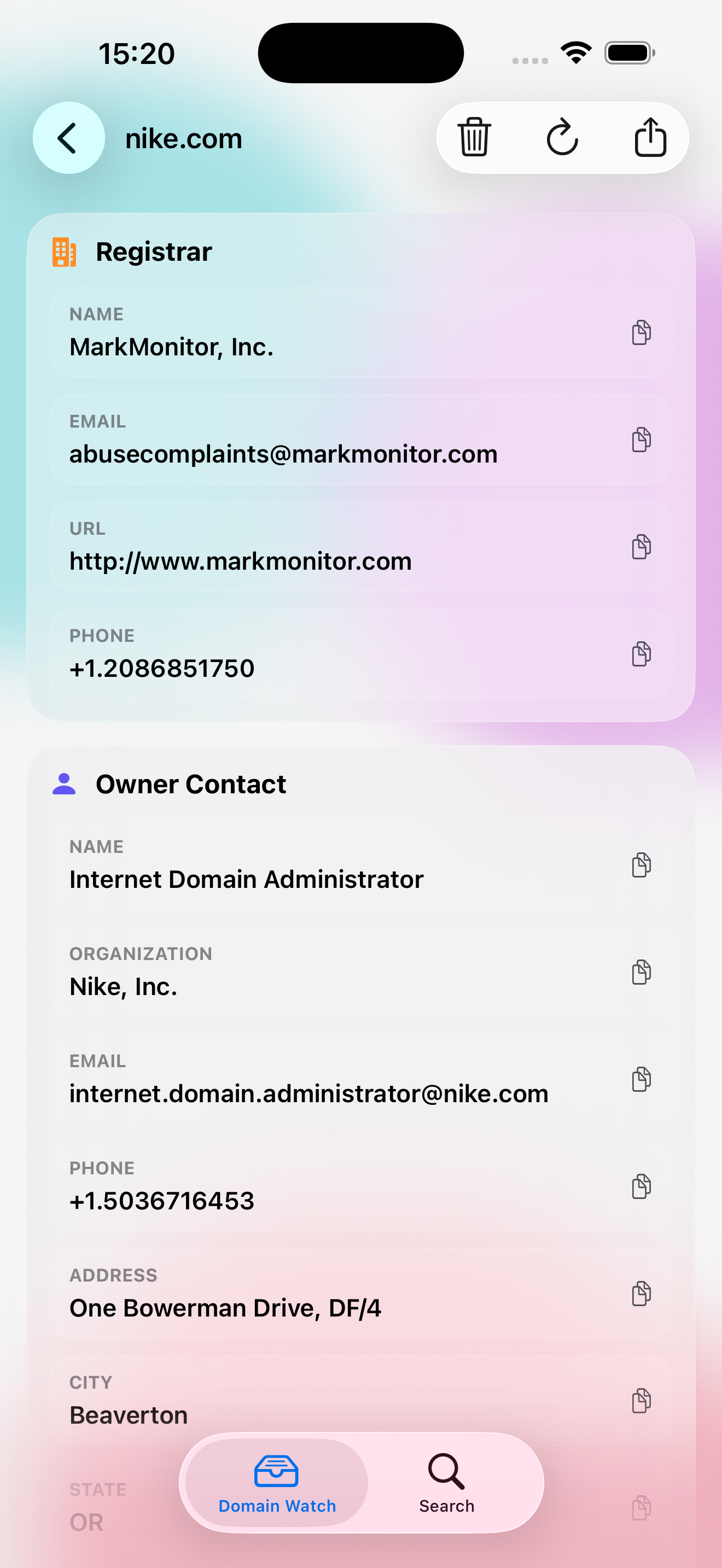 Domain Details